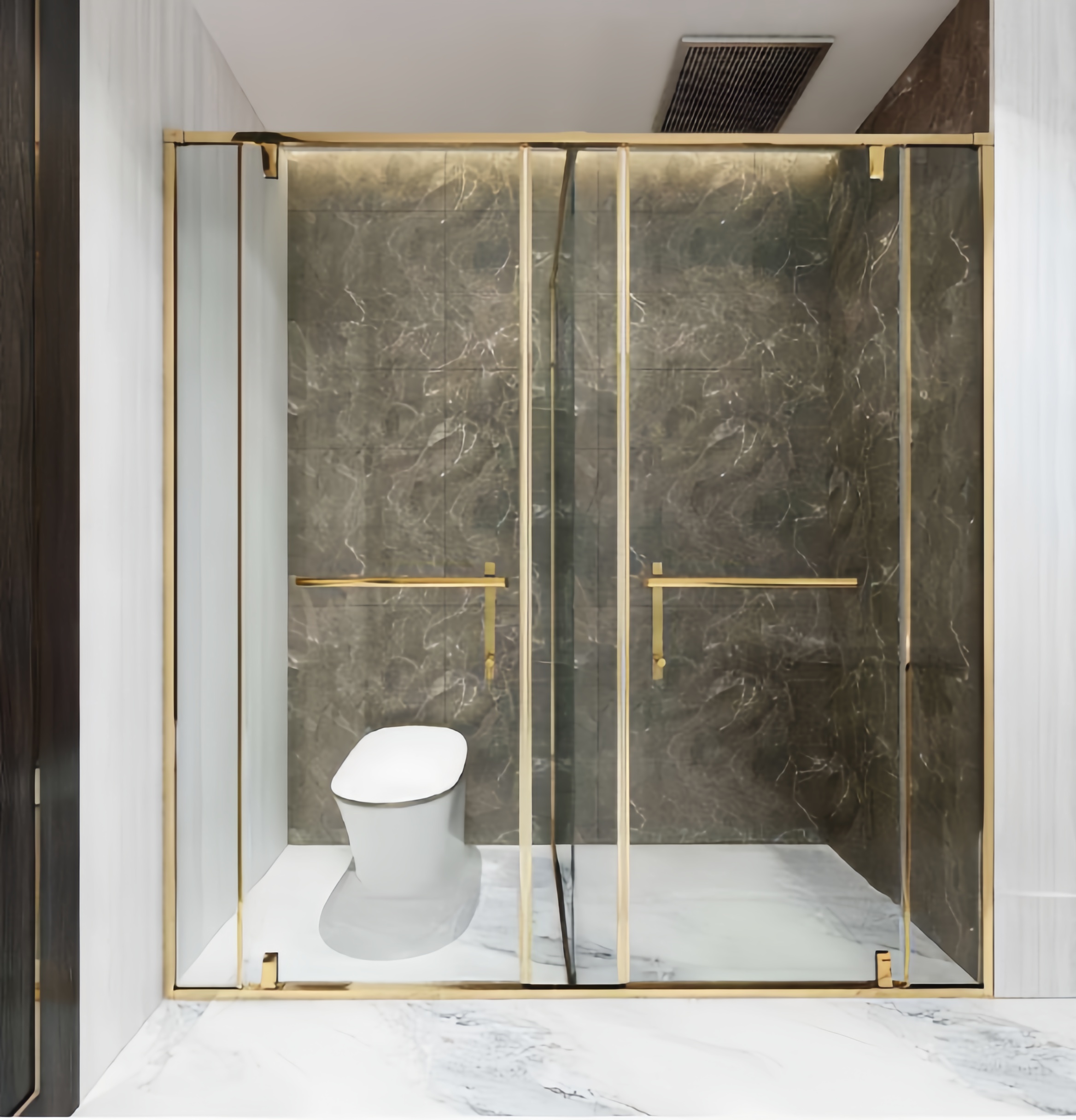 PHÒNG TẮM ĐÔI CỬA MỞ BẢN LỀ TRỤC XOAY - NHẬP KHẨU